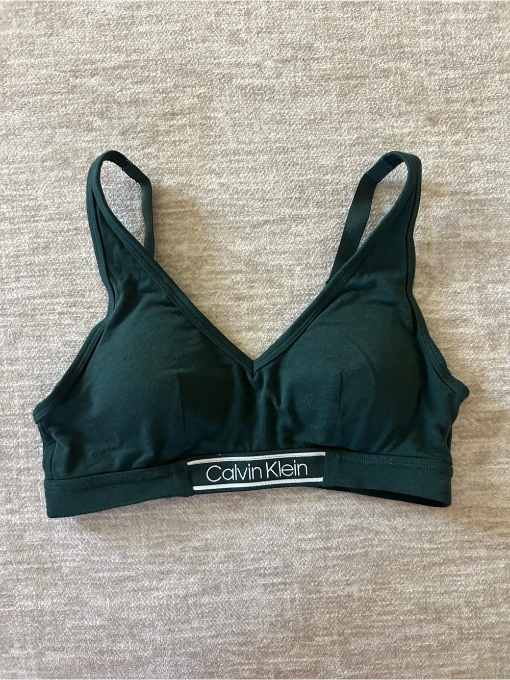 Calvin Klein Dark Green Wireless Bralette